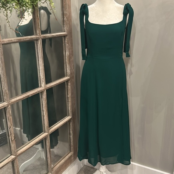 Reformation Twilight Emerald Dress 4 - Picture 4 of 8